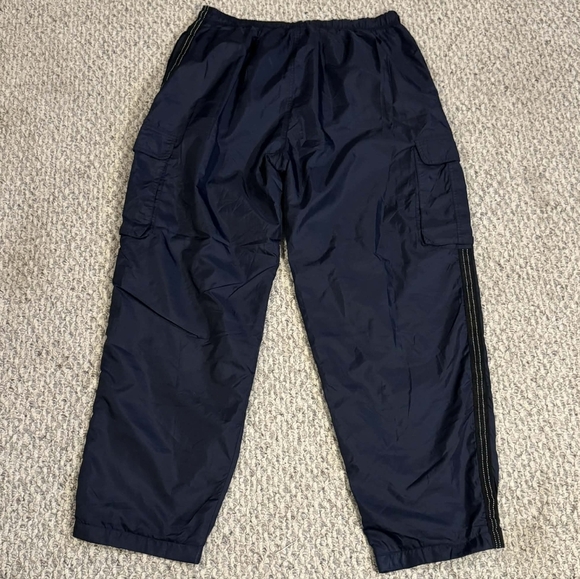 Vintage USA Olympics Navy Blue Lined Track Pants Cargo Pockets Men's XL (40-42) - Picture 2 of 9
